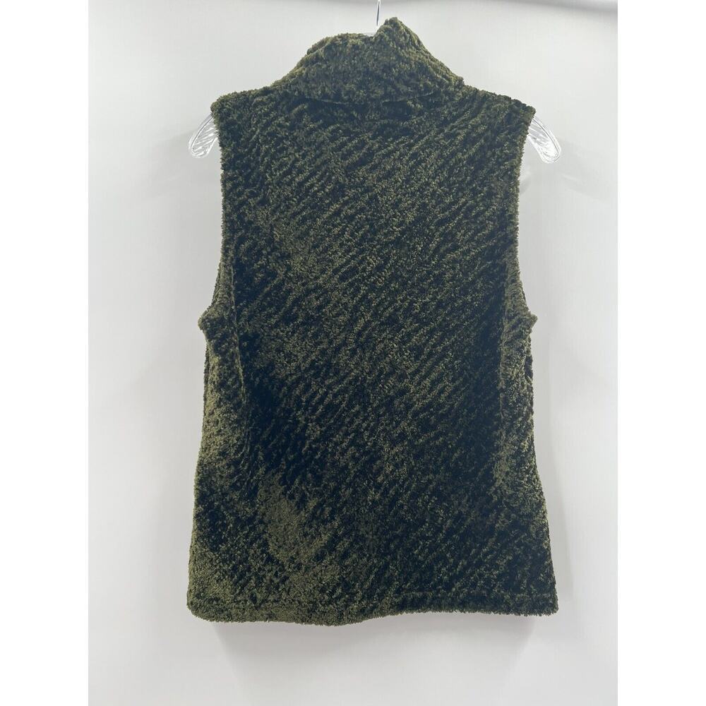 Joseph Ribkoff Women’s Chenille Sleeveless Cowl Neck Top Tank Olive Green M - Picture 4 of 5